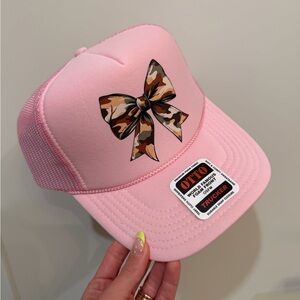 Pink Camo Bow Trucker Hat